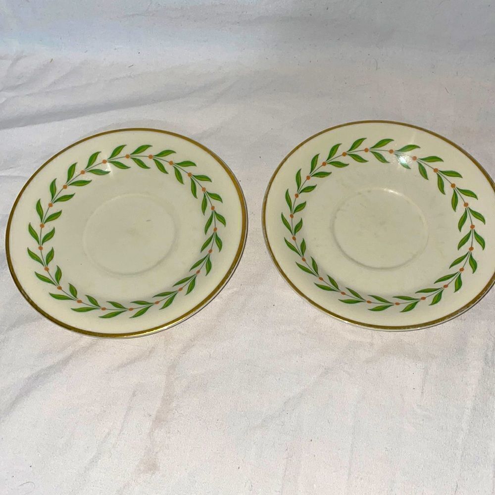 Two tea saucers  